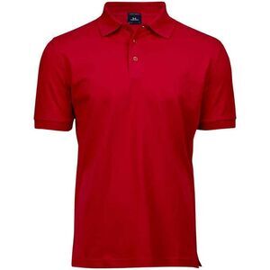 Tee Jays Mens Luxury Stretch Pique Polo Shirt / Red